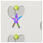 テニスボールとラケット ファブリック (クローズアップ)