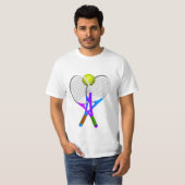 テニスボールとラケット Tシャツ (正面フル)