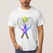 テニスボールとラケット Tシャツ (正面)