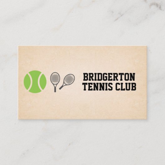 テニスボールとレース 名刺 (正面)