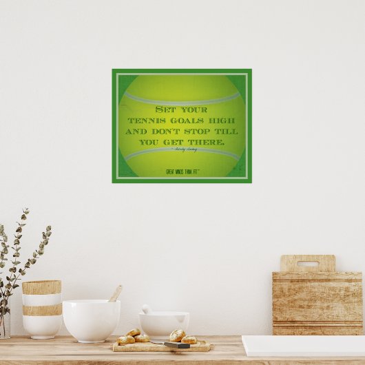 テニスボールと引用文004 ポスター (キッチン)