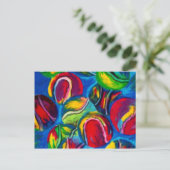 テニスボールのアートワーク ポストカード (スタンド正面)