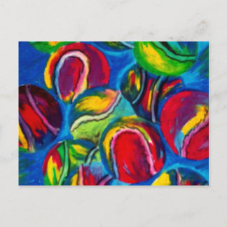 テニスボールのアートワーク ポストカード