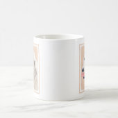 テニスボールのドッグアー絵画ト付きゴールデンレトリバー コーヒーマグカップ (中央)