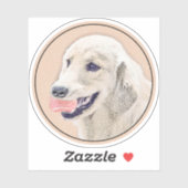 テニスボールのドッグアー絵画ト付きゴールデンレトリバー シール (シート)