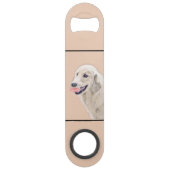 テニスボールのドッグアー絵画ト付きゴールデンレトリバー スピード栓抜き (正面)