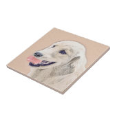 テニスボールのドッグアー絵画ト付きゴールデンレトリバー タイル (側面)