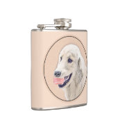 テニスボールのドッグアー絵画ト付きゴールデンレトリバー フラスク (右)