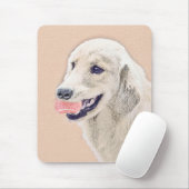 テニスボールのドッグアー絵画ト付きゴールデンレトリバー マウスパッド (マウス)