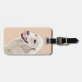 テニスボールのドッグアー絵画ト付きゴールデンレトリバー ラゲッジタグ (正面横)