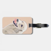 テニスボールのドッグアー絵画ト付きゴールデンレトリバー ラゲッジタグ (裏面横)