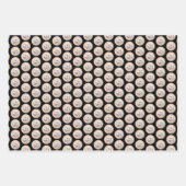 テニスボールのドッグアー絵画ト付きゴールデンレトリバー ラッピングペーパーシート (正面3)