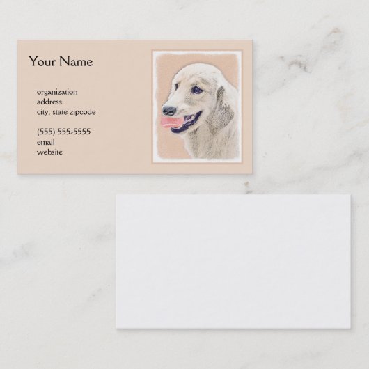 テニスボールのドッグアー絵画ト付きゴールデンレトリバー 名刺 (正面/裏面)