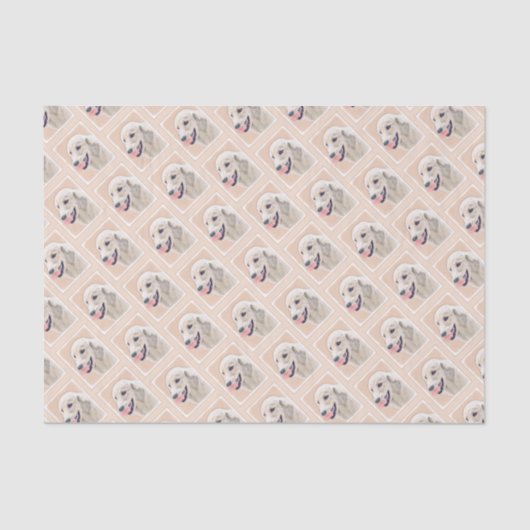 テニスボールのドッグアー絵画ト付きゴールデンレトリバー 薄葉紙 (正面)