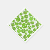 テニスボールのパターンをキャッチ スタンダードカクテルナプキン (角)