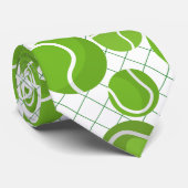 テニスボールのパターンをキャッチ ネクタイ (ロール)