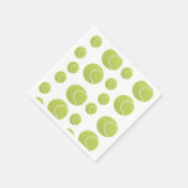 テニスボールのパターン スタンダードカクテルナプキン (角)