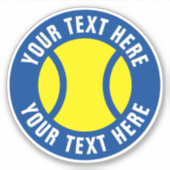 テニスボールのビニール貼りカスタム付け文字 シール (正面)