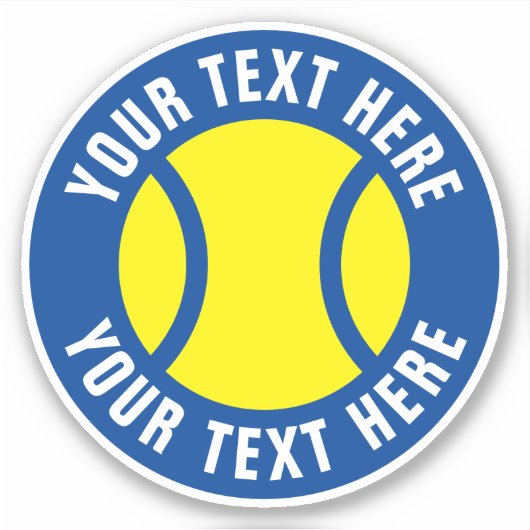 テニスボールのビニール貼りカスタム付け文字 シール (正面)