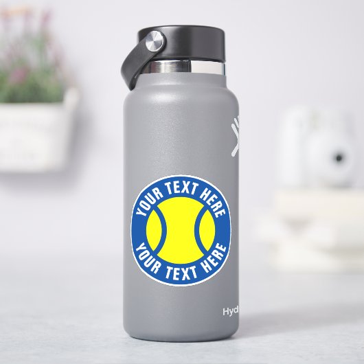 テニスボールのビニール貼りカスタム付け文字 シール (HydroFlask)
