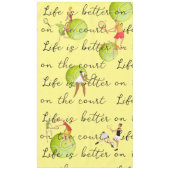 テニスボールのライフはコートの方が良い テーブルクロス (正面)