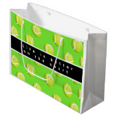 テニスボールのライフはコートの方が良い ラージペーパーバッグ (正面アングル)