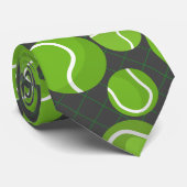 テニスボールをキャッチするパターンDグレーBG ネクタイ (ロール)