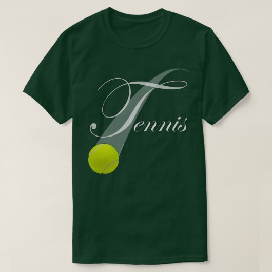 テニスボールを使ったテニス Tシャツ (デザイン正面)