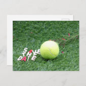 テニスボールを緑に塗って日付を保存 案内ポストカード (正面/裏面)
