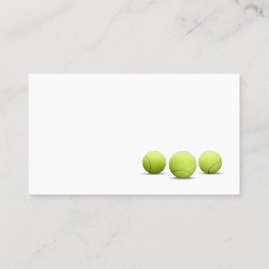 テニスボールを青にしたインストラクターコーチの  名刺 (裏面)