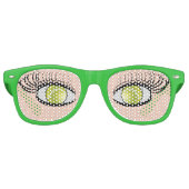 テニスボールアイズおもしろいファングラス レトロサングラス (正面)
