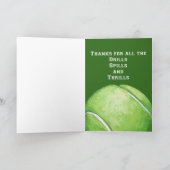 テニスボールアートサンキューコーチ サンキューカード (内部)