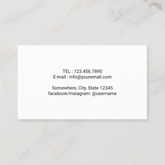 テニスボールインファイアプロフェッショナルテニスインストラクター 名刺 (裏面)