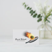 テニスボールインファイアプロフェッショナルテニスインストラクター 名刺 (スタンド正面)