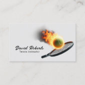 テニスボールインファイアプロフェッショナルテニスインストラクター 名刺 (正面)