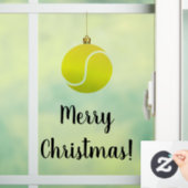 テニスボールオーナメントメリークリスマスフェスティバル文字 ウィンドウサイン (ホーム)