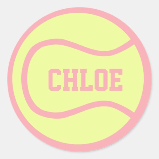 テニスボールカスタマイズステッカー！ ラウンドシール (正面)