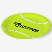 テニスボールカスタム文字チームパーティー紙プレート ペーパープレート (アングル)