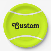 テニスボールカスタム文字チームパーティー紙プレート ペーパープレート (正面)
