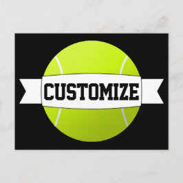 テニスボールカスタム文字&チームカラースポーツ ポストカード