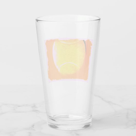 テニスボールカラフルオレンジイエローピンクグラス タンブラーグラス (裏面)