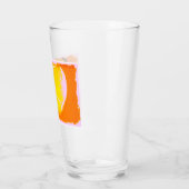 テニスボールカラフルオレンジイエローピンクグラス タンブラーグラス (左)