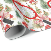 テニスボールクリスマスをテーマにしたゴルファー向けギフト ラッピングペーパー (ロールコーナー)