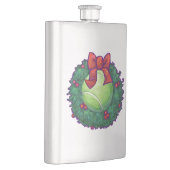 テニスボールクリスマスリースオングリーン フラスク (右)