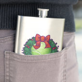 テニスボールクリスマスリースオングリーン フラスク (インサイチュ)