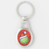 テニスボールクリスマス キーホルダー (正面)