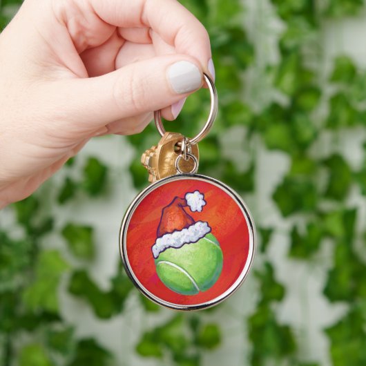 テニスボールクリスマス キーホルダー (手)