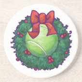 テニスボールクリスマス コースター (正面)