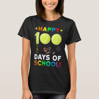 テニスボールスポーツ 私は100日目の学校を蹴った 先生 Tシャツ