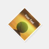 テニスボールテニスコートをパーソナライズカスタマイズ スタンダードカクテルナプキン (角)